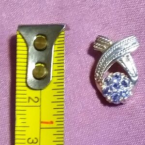 925 Silver Amethyst Chip Pendant